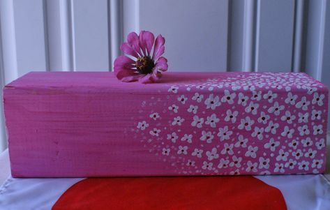 Wood Block Painting, Sakura Flowers, Block Painting, Reclaimed Pallet Wood, Diy Wood Projects, Cherry Blossoms, Wood Blocks, Wood Pallets, Wood Diy