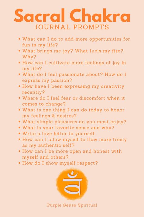 Journal Prompts For Sacral Chakra, Sacral Chakra Healing Journal Prompts, Sacral Chakra Shadow Work, Sacral Chakra Shadow Work Prompts, Sacral Chakra Journal Prompts, Sacral Chakra Journal, Spiritual Journal Ideas, Chakra Journal Prompts, Chakra Journal