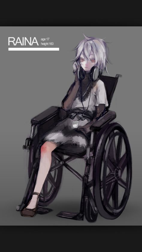 Anime Disabled, Disabled Oc Art, Wheelchair Character Art, Anime Wheelchair, Anime Female Doctor, Wheelchair Character Design, Amputee Anime, Wheelchair Reference, Disabled Oc