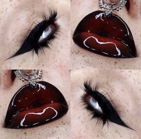 Спонж Beauty Blender, Maquillage Goth, Goth Make Up, Goth Eye Makeup, Vampy Makeup, Make Up Designs, Maquillage On Fleek, Drag Make-up, Vampire Makeup