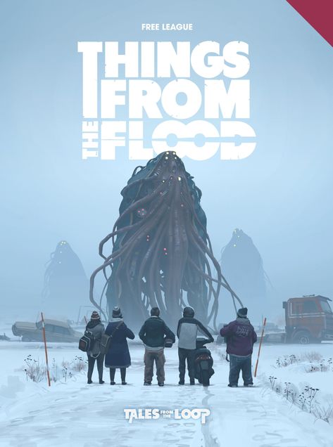 Simon Stalenhag Things From The Flood, Things From The Flood, Simon Stalenhag, Tales From The Loop, Arte Cyberpunk, Cosmic Horror, The Flood, Wizards Of The Coast, Cthulhu