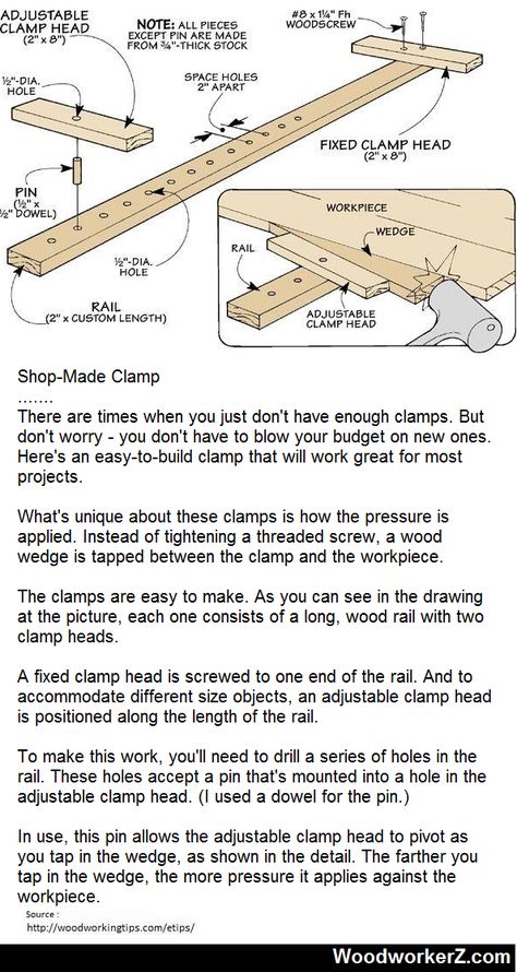 Shop-Made Clamp Woodworking Ornaments, Antique Woodworking Tools, Essential Woodworking Tools, Best Woodworking Tools, Woodworking Clamps, Intarsia Woodworking, Woodworking Projects That Sell, Woodworking Workshop, Shop Organization