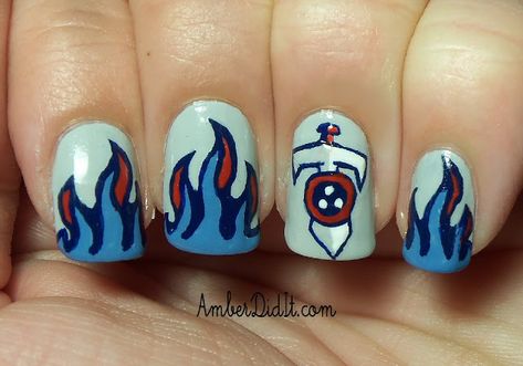 Super Bowl Nails, Nfl Nails, Football Nail Art, Sports Nails, Football Nails, Short Square Nails, Nail Art Ombre, Gel Nail Designs, Tennessee Titans