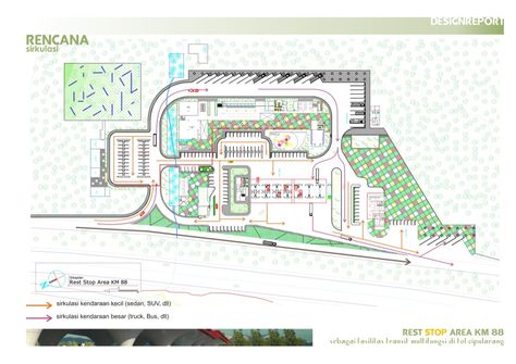 4r    REST STOP AREA KM 88  sebagai tasilitas transit multitungsi di tol cipularang    Slteplln  Rest Stop Area KM 88  _ .  ( ‘ii... Restaurant Site Plan, Highway Restaurant, Green Architecture Concept, Site Plan Design, Cad Blocks Free, Buffer Zone, Rest Stop, Urban Heat Island, Passive Solar Design