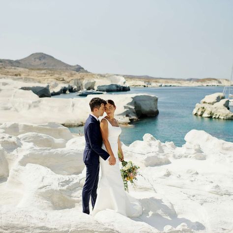 Greece Milos, Wedding Flowers White, Sarakiniko Beach, Greece Fashion, Lincoln Park Zoo, Maurice White, Greece Beach, Aqua Wedding, Malibu Wedding