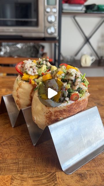 Ben Siman Tov on Instagram: "You already know fresh pita is the best sandwich bread in the world, and this Friday, we are filling it up with ceviche and labaneh cheese! That’s the bite that will set up your weekend for success and joy!

Full recipe for the pita bread and the sandwich are on my website BenGingi.com

YASSS!

#pita #pitabread #fresh #freshlybaked #bread #baking #fromscratch #ceviche #mackerel #fish #rawfish #labneh #sandwich #sandwiches #recipe #recipes" Pita Bread Recipe Sandwiches, Labneh Sandwich, Pita Bread Fillings, Best Sandwich Bread, Pita Bread Recipe, Mackerel Fish, Best Sandwich, Pita Bread, Sandwich Bread