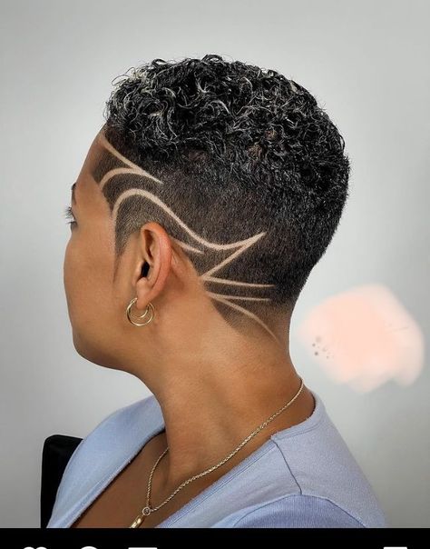 Haircut Designs For Women Black, Short Hair Cuts Shaved, Hair Designs For Women, Natural Haircuts For Black Women, Low Cut Hairstyles, Tapered Natural Hair Cut, Undercut Hair Designs, Fade Haircut Designs, Natural Haircuts