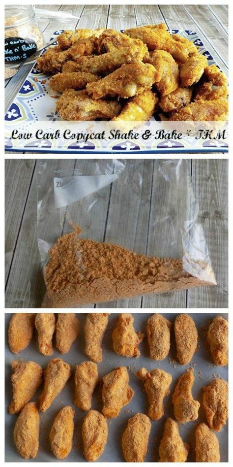 Low Carb Shake n Bake Copycat Recipe Smoothie Business, Shake And Bake Chicken, Chicken Low Carb, Thm Baking Blend, Low Carb Shakes, Shake And Bake, Trim Healthy Mama Recipes, Shake N Bake, Mama Recipe