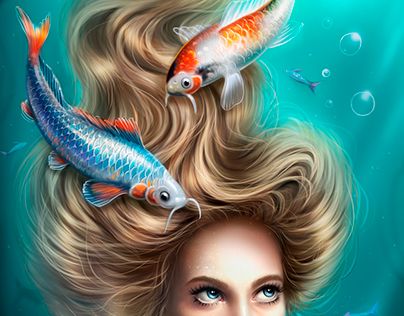 Pisces Girl, Two Fish, Pisces Love, Beautiful Mermaids, Astrology Pisces, Pisces Woman, Zodiac Signs Pisces, Love Horoscope, Astrology Art