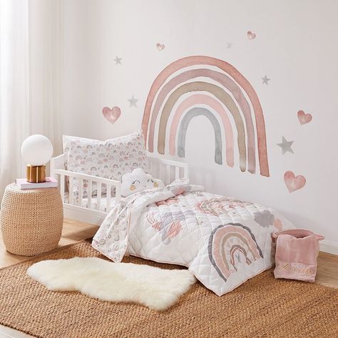 Girls rainbow bedroom