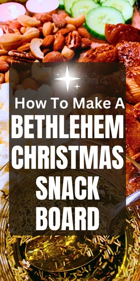 Holiday Kids Activities, Holiday Snack Board, Bethlehem Dinner, Christmas Charcuterie Board Ideas, Holiday Charcuterie Board, Night In Bethlehem, Bible Food, Food Celebration, Bible Christmas