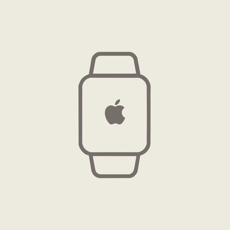 Watch Icon Aesthetic, Apple Watch App Icon, Cream App Icons, Watch App Icon, Beige Apple Watch, Watch Icon, Green Ios, Waves Wallpaper Iphone, Phone Widget