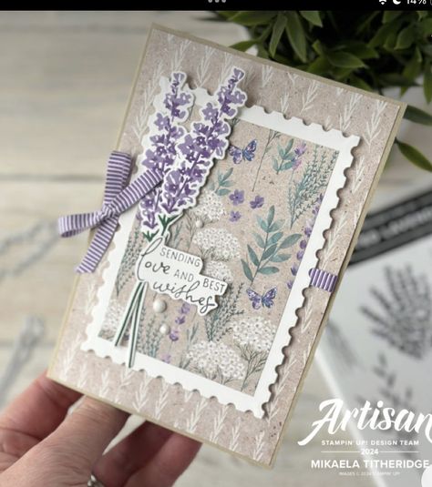 Growth Takes Time, Lavender Stamp, Painted Lavender, Handmade Greeting Card Designs, Designer Paper Cards, Dropshipping Shopify, Star Tutorial, Homemade Birthday Cards, Hand Made Greeting Cards