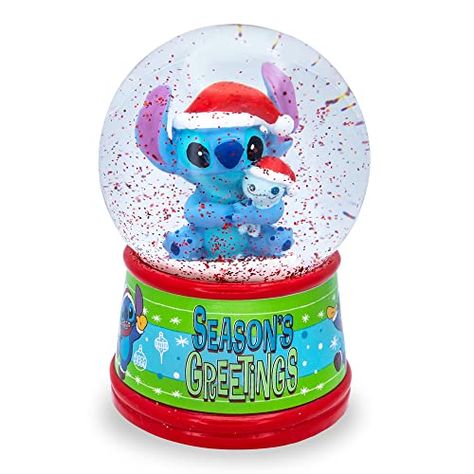 Disney Lilo & Stitch Season's Greetings Light-Up Snow Globe | 6 Inches Tall Stitch Toys, Lilo And Stitch Toys, Disney Snowglobes, Lilo And Stitch Merchandise, Experiment 626, Apple Watch Bands Fashion, Stitch Stuff, Stitch Toy, Lilo And Stitch Drawings