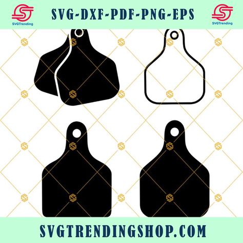 Cow Ear Tag, Svg Western, Jewelry Template, Cow Ears, Western Crafts, Ear Tag, Svg Free, Free Svg, Cow