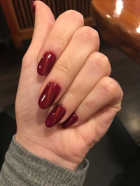 Magnet gels 😍 Red Magnetic Nails, Magnetic Gel Nails, Gel Nails Green, Red Toenails, Ten Nails, Amazing Nails, Gelish Nails, Nails Green, Magnetic Nails