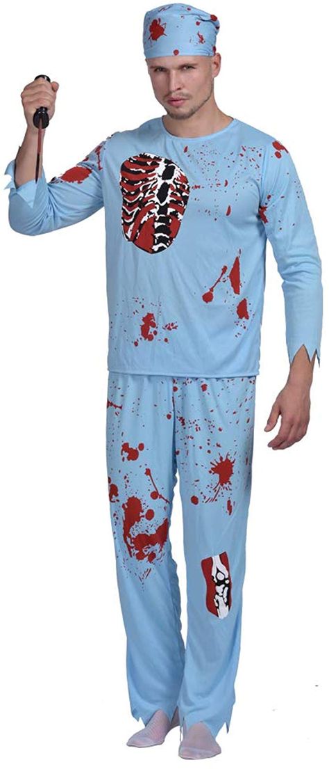 Amazon.com: EraSpooky Zombie Doctor Halloween Bloody Costume Scrubs Set Surgeon Suit for Men: Clothing Zombie Doctor Costume, Horror Carnival, Zombie Doctor, Mens Halloween Costume, Doctor Halloween Costume, Doctor Halloween, Doctor Costume, Zombie Costume, Special Halloween