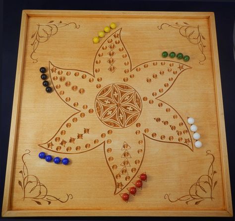 Aggravation Board Game Diy, Marble Games Board, Wooden Games Diy, Marble Board Game, Wood Board Games, Diy Wooden Games, Aggravation Board Game, Cnc Machine Projects, Board Game Template