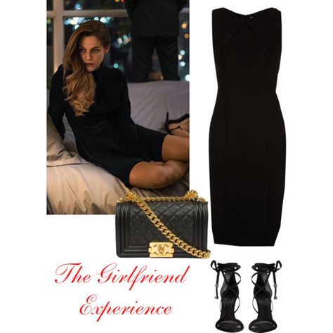 The Girlfriend Experience - Love the fashion on the series by milanopradalover on Polyvore featuring BOSS Hugo Boss, Schutz and Chanel The Girlfriend Experience Outfits, The Girlfriend Experience, Creative Black Tie, Girlfriend Experience, Quilted Cross, Set Life, Envy Clothing, Tv Fashion, Dress Heels