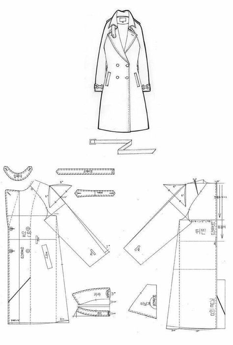 Trench Coat Pattern, Vintage Dress Sewing Patterns, Sewing Coat, Coat Pattern Sewing, Jacket Pattern Sewing, Garment Pattern, Dress Making Patterns, Blouse Pattern Sewing, Couture Sewing