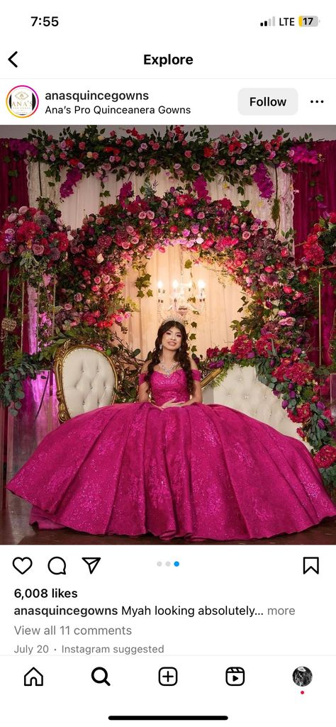 Hello Kitty Quinceanera, Quinceañera Planning, Hot Pink Hello Kitty, Quince Stuff, Quinceanera Theme, Xv Dresses, Quinceanera Themes Dresses, Pink Quince, Quinceanera Planning