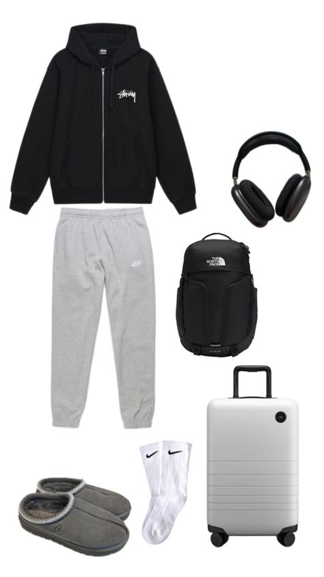 Airport Outfit Men, Ski Trip Outfit, Airport Travel Outfits, Everyday Casual Outfits, Boys Fits, Trip Outfits, Gym Fits, Street Style Outfits Men, Trendy Outfits For Teens