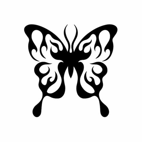 Cartoon Butterfly Tattoo, Butterfly Design Drawing, Butterfly Design Tattoo, Cool Stencil Designs, Stencil Art Ideas, Cricut Tattoo, Butterfly Logos, Moth Logo, Butterfly Graffiti