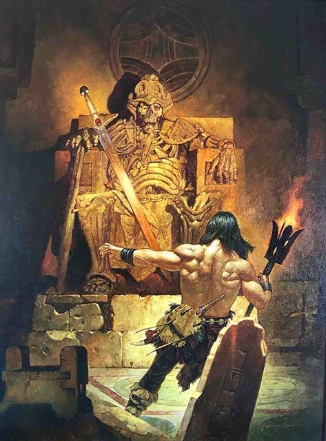 Conan the Barbarian, by Sanjulian Comic Art Conan O Barbaro, Pulp Heroes, Dungeons And Dragons Art, Scifi Fantasy Art, Fantasy Heroes, Conan The Barbarian, Pulp Art, Fantasy Artist, High Fantasy