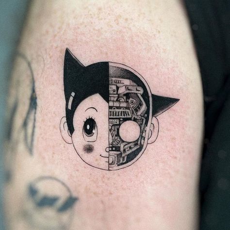 Astro Boy Tattoo, Shell Tattoos, Osamu Tezuka, Movie Tattoo, Traditional Flash, Black Cartoon Characters, Boy Tattoos, Astro Boy, Cartoon Tattoos