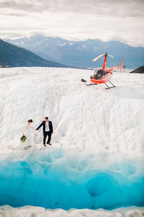 Glacier Wedding, Helicopter Elopement, Glacier Elopement, Alaska Elopement, Alaska Glaciers, Be Adventurous, Helicopter Ride, Elopement Ideas, You Dream