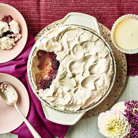 Queen Of Puddings, Seasonal Fruit, Blackberry Jam, Seasonal Food, Stone Fruit, Pudding Recipe, Raspberry Jam, Bramble, Fruit In Season