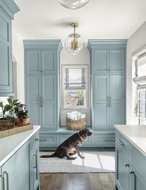 Parma Blue Room - Stone Hall Cabinetry Parma Grey, Blue Kitchen Cabinet, Blue Kitchen Cabinets, French Laundry, Blue Room, Blue Kitchen, Laundry Mud Room, Blue Rooms, Blue Kitchens