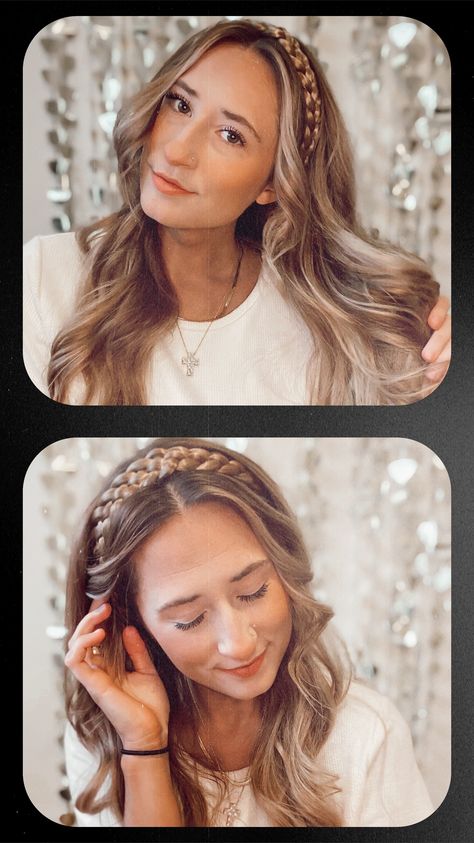 5 EASY HAIRSTYLES USING BRAIDED HEADBAND | Madison Braids | Braid Headband | Kenzie and Peter They are so easy to use. I hope you like the five looks I created! And if you want more inspiration here is my previous video on Madison Braid looks! #madisonbraids #handbraided #hairpieces #headbands #kenziefinks #easyhairstyle #hairtutorial #braidedheadband #braidlooks Plait Hairband Hairstyles, Madison Braids Hairstyles, Hair Braid Headband Styles, Fake Braid Headband Hairstyles, Faux Hair Braid, Braided Headband Hairstyle Tutorial, Fake Hair Braids, Hairband Hairstyle, Faux Braids