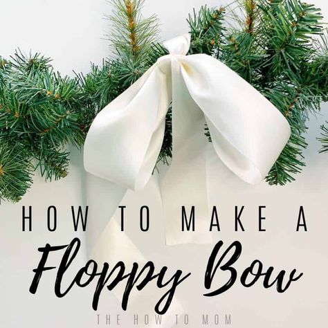 No need to be afraid to make your own bows, its as easy as tying your shoes! Simple Bow For Wreath, How To Make Bows For Garland, How To Tie A Bow With Multiple Ribbons, Making A Wreath Bow With Ribbon, How To Tie Wreath Bow, How To Tie Decorative Bows, How To Tie Ribbon On Wreath, How To Tie A Bow With Ribbon For Wreath, Bows On Wreaths Christmas