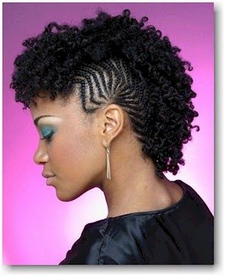 Mohawk Women, Natural Hair Mohawk, Braided Mohawk Hairstyles, Natural Hair Wedding, Fun Hairstyles, Mohawk Styles, Twisted Hair, Mohawk Braid, American Hairstyles