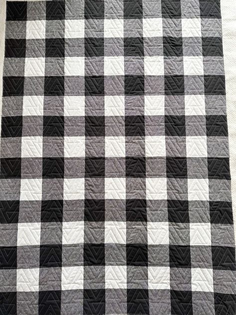 Simple Baby Quilt, Buffalo Plaid Quilt, Baby Buffalo, Plaid Quilt, Boy Quilts, My Cousin, Free Motion Quilting, Baby Quilt, Machine Quilting