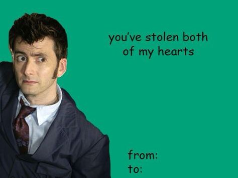 *Swoon* Good Omens Valentine Card, Doctor Who Valentines, Bad Valentines Cards, New Doctor Who, Funny Valentines Cards, Holiday Activities For Kids, Valentines Day Wishes, Doctor On Call, 10th Doctor