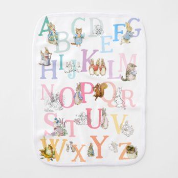 Beatrix Potter Kid's Room Nursery Wall Hanging Tapestry | Zazzle Whimsical Alphabet, Peter The Rabbit, Nursery Wall Hanging, Alphabet Nursery, Whimsical Watercolor, Rabbit Baby, Baby Burp Cloths, Feeding Kids, Wall Hanging Tapestry