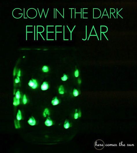 Glow in the Dark Firefly Jar Firefly Jar, Diy Glow In The Dark, Holiday Food Crafts, Fun Camp, Fireflies In A Jar, Letter Craft, Catching Fireflies, Diy Glow, Bachelorette Pad