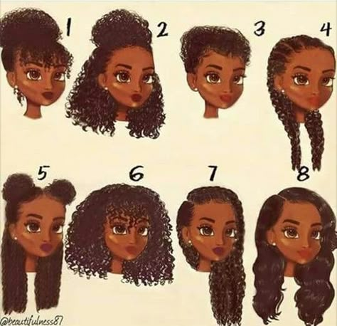 Cartoon/Animated Drawing style Medium Length Natural Hairstyles, Hairstyles Drawing, Hair Without Heat, Pinterest Hair, Natural Hair Styles Easy, Chic Hairstyles, Hair Journey, Elegant Hairstyles, How To Draw Hair