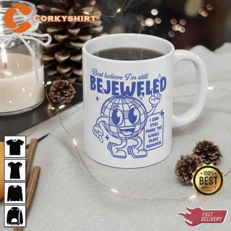 Taylor Bejeweled Ceramic Mug Check more at https://corkyshirt.com/taylor-bejeweled-ceramic-mug/ Taylor Swift Coffee, Retro Taylor Swift, Taylor Midnight, Programmer Coffee, Ur Mine, Eras Tour Merch, Ceramics Pottery Bowls, Diy Ceramic, Mug Template