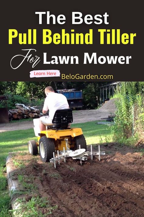 To take the best care of your backyard so that you can grow all those tasty veggies, you will need to improve the soil conditions. One of the best ways to do this is to use a tilling machine to do all the hard work for you. Sure, there are walks behind tillers that can be used manually, however, these will take you much longer to finish all the soil in your backyard. #pullbehindtiller #gardentools Garden Tiller, Lawn Mower Tires, Best Garden Tools, Diy Lawn, Lawn Mowers, Farm Equipment, You Sure, The Soil, Work For You