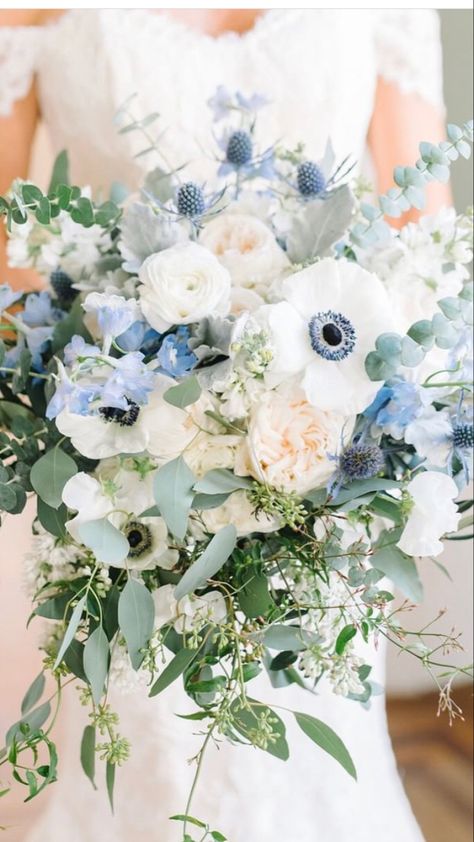 Wedding Bouquets | Wedding Centerpieces | Costco Flowers | Wholesale Flowers White And Navy Bouquet Wedding, Light Blue Wedding Flowers, Blue Bouquets, Were Getting Married, Wedding Notes, Blue Wedding Bouquet, Light Blue Wedding, Hydrangeas Wedding, Blue Themed Wedding