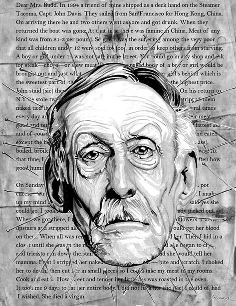 Albert Fish Albert Fish, Scary People, The Werewolf, Male Sketch, Fish, Handmade Gift, Unique Jewelry, Clothes, Art