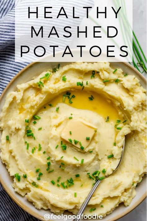 Healthy Mashed Potatoes, Potatoes Healthy, Thanksgiving Side Dish, Thanksgiving Drinks, Baking Powder Uses, Healthy Thanksgiving, Mashed Potato Recipes, Thanksgiving Dishes, Thanksgiving Side