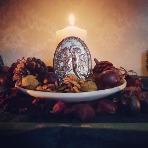 Dionysus Altar, Hades Altar, Greek Paganism, Greek Pagan, Dionysus Aesthetic, Shrine Ideas, Hellenic Polytheism, Deity Work, Witchcraft Stuff