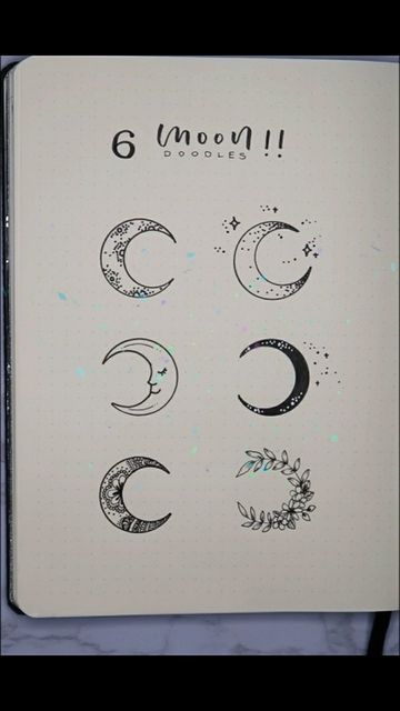 40 Easy Drawing Ideas for Beginners Cute Moon Doodle, Moon Doodles, Witchy Doodles, Moon Doodle, Moon Sketch, Easy Drawing Ideas For Beginners, Witch Journal, Drawing Ideas For Beginners, Easy Drawing Ideas