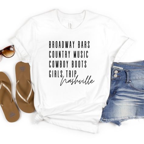 Nashville Tshirt Ideas, Nashville Shirts Ideas, Nashville Girls Trip Outfits, Nashville Birthday Tshirt Ideas, Nashville T Shirts Ideas, Nashville T Shirts, Broadway Bars, Nashville Birthday Shirts, Nashville Shirts