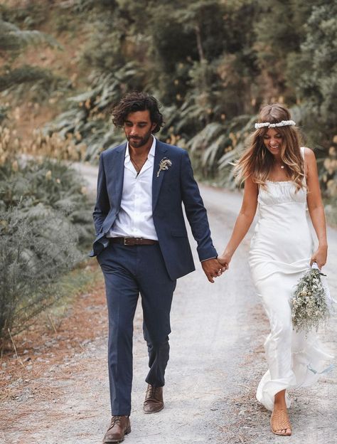 Boho New Zealand Wedding Boho Wedding Suit, Glamping Wedding, Wedding New Zealand, Glamping Weddings, Contemporary Wedding Dress, Groom Shoes, Groom Looks, Rustic Bridal, Green Wedding Shoes