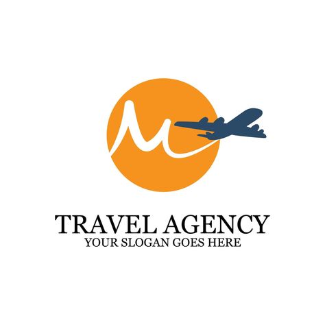 Travel Agency Logo template with airplane, M travel logo inspiration Tour Agency Logo, Travel Agency Logo Design Creative, Travel Agency Logo Ideas, Travel Logo Design Ideas, Agency Logos, Vietnam Map, Travel Agency Logo, Tourism Logo, Lounge Logo